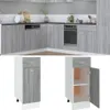A kitchen cabinet unit shown from different angles. Produktbild-Vorschau