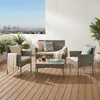 SONGMICS Balkonmöbel-Set, Polyrattan Lounge-Möbel, Produktbild-Vorschau 1