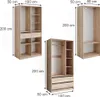 Armoire à vêtements Vicco Elmo Sonoma 280x200cm Lot de 3, Voir les images du produit 3