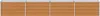 A long, low planter box with a wood-grain texture, divided into four sections by vertical supports. Voir les images du produit
