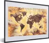 MuchoWow® MuchoWow® Gerahmtes Poster Weltkarte - Glitter - Produktbild-Vorschau 1