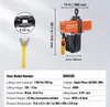A product image with dimensions and specifications for an electric chain hoist. Produktbild-Vorschau
