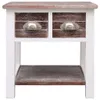 The Living Store Beistelltisch Braun 40x40x40 cm Paulownia Produktbild-Vorschau 2