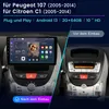 autoradio per Peugeot 107 Citroen C1 Toyota Aygo 2005-2014 Anteprima dell’immagine prodotto 2