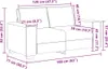 vidaXL 2-Sitzer-Sofa Creme 160x77x82 cm Stoff Produktbild-Vorschau 8