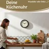 LS-LebenStil Nostalgische Metall Wanduhr Schwarz 23cm Rund Produktbild-Vorschau 8