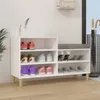 vidaXL Stojan na topánky biely 102x36x60 cm Drevo Materiál Náhľad obrázku produktu 2