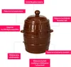 SuperButelki - Beczka kamionkowa 8L hermetyczna Garnek z Podgląd zdjęcia produktu 3