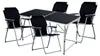 5-teiliges Campingmöbel Set Black Alu 120x60x58/70cm Produktbild-Vorschau 1