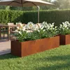 vidaXL Vaso da giardino effetto ruggine, 80 x 20 x 20 cm, Anteprima dell’immagine prodotto 2