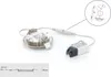 A product shot of an LED downlight with its driver, with an inset diagram showing installation. Produktbild-Vorschau