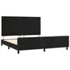 Bettgestell mit Kopfteil Schwarz 180x200 cm Samt Produktbild-Vorschau 1