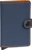 A blue Secrid wallet with orange stitching and a black snap closure. Anteprima dell’immagine prodotto