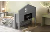 Zubaliya Massivholz Kinderbett - 140x200 cm Grau - Produktbild-Vorschau 8