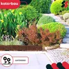 A garden scene with various plants and a decorative wooden fence. Anteprima dell’immagine prodotto