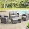 SVITA ROMA Polyrattan Lounge Rattan Garten Möbel Set mit Produktbild-Vorschau 3