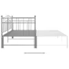 The Living Store Ausziehsofa Bettgestell Grau Metall 90x200 Produktbild-Vorschau 5