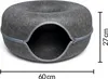 Katzentunnelversteck Rundes Donut Haus 60 cm Dunkelgrau Produktbild-Vorschau 6