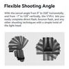 A marketing image showing a camera flash with its head swiveling to demonstrate its flexible shooting angle. Produktbild-Vorschau
