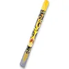 A single marker pen with a yellow cap and a black barrel decorated with yellow flames, smiley faces, and a cartoon monster face. The tip of the marker is visible at the bottom. Produktbild-Vorschau
