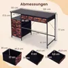 COSTWAY 120 x 50 cm počítačový stůl, domácí kancelářský Náhled obrázku produktu 3