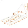Kinderbett mit Lattenrost, 90x200 cm, Hausbett, Bodenbett, Produktbild-Vorschau 4