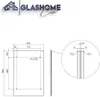 GlasHomeCenter - Pensilina in vetro - vetro trasparente - Anteprima dell’immagine prodotto 4
