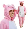 Pigiama Onesie Kigurumi Costume Travestimento Rosa Maiale Anteprima dell’immagine prodotto 1
