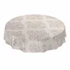 Tischdecke Wachstuch Ornamente Beige Robust Wasserabweisend Produktbild-Vorschau 1