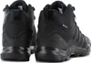 A pair of black Adidas Terrex hiking boots shown from the back. Produktbild-Vorschau