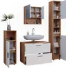 Badmöbel-Set Vicco Irma Weiß Hochglanz/Goldkraft Eiche 4 Produktbild-Vorschau 7