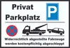 Privat Parkplatz Schild A4 (210x297mm) Produktbild-Vorschau 1