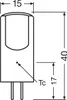 A technical drawing of an LED component with dimensions. Produktbild-Vorschau
