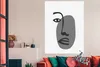 MuchoWow® Poster Gesicht - Strichzeichnung - Schwarz - Weiß Produktbild-Vorschau 3