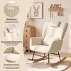 Fauteuil à bascule UnboxG avec repose-pieds, couleur beige. Voir les images du produit 7