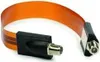 A flexible coaxial window adapter cable with F-connectors. Náhled obrázku produktu