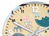 A close-up view of a children's wall clock with an ocean theme, showing cartoon sea creatures and numbers. Produktbild-Vorschau
