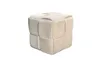 A beige cord pouf on a white background. Produktbild-Vorschau