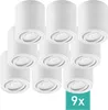 9er Set Oktaplex Aufbaustrahler Alu schwenkbar inkl. LED Produktbild-Vorschau 1
