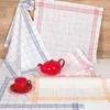 Ross 3er Pack Reinleinen-Geschirrtücher Karofond 60x80 cm Produktbild-Vorschau 1