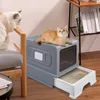 Katzenklo mit Deckel Katzentoilette mit Massagebrett Produktbild-Vorschau 2