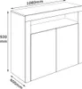 SONNI komoda biela vysoký lesk 108x40x92cm s LED 12 farieb Náhľad obrázku produktu 12