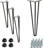 Sada 4 nábytkových nožičiek Hairpin, výška 41 cm, 3 tyče, Náhľad obrázku produktu 1
