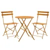 A metal bistro set with a round table and two chairs, presented on a white background. Produktbild-Vorschau