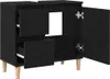 vidaXL Armadietto da bagno con porta in rovere nero 65 x 33 Anteprima dell’immagine prodotto 5