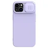 A purple phone case with a camera cover is shown against a white background. Produktbild-Vorschau