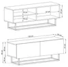 Lowboard Emma TV-Unterschrank 120x37x47cm mit Klappen Eiche Produktbild-Vorschau 2