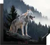 KitchenYeah© Herdabdeckplatte Wolf - Tier - Wald , 57x51cm, Produktbild-Vorschau 1