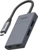 Hub USB-C Rapoo "UCH-4013" da USB-C a USB-A e USB-C, grigio Anteprima dell’immagine prodotto 9