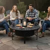 Relaxdays ohnisko, Ø 92 cm, 2 nastaviteľné rošty na Náhľad obrázku produktu 3